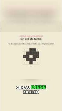 Bilder verstehen: Wie KI lernt, Zahlen statt Augen nutzt! #shorts