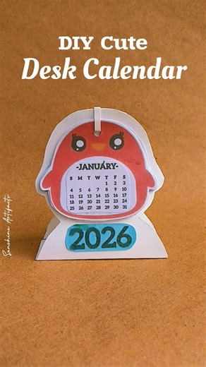 Easy table calendar 📅 || #calendar #craft #tablecalendar #tutorial #newyear2026 #newyearcraft #diy