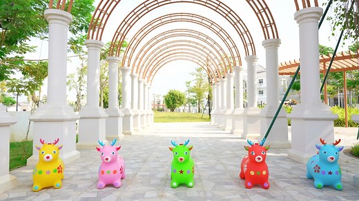 Learn Fruits with Five Little Speckled Frogs Kids Songs