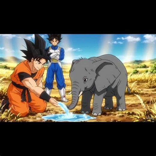 This Elephant's Saviors? Goku & Vegeta #Shorts #Anime #Kind