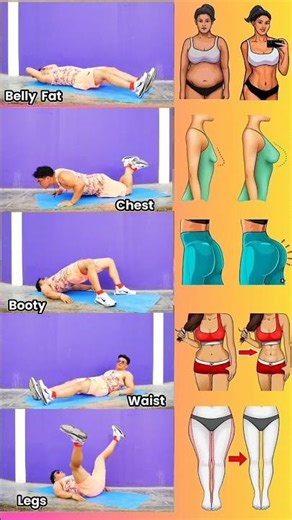 Burn fat from your entire body with this super routine at home; it's easy to do #workout #weightloss