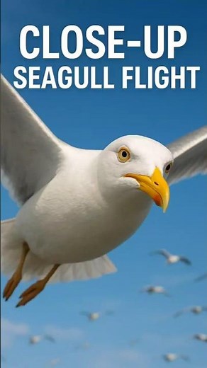 “Unbelievable Close-Up of a Seagull Flying!” #natureshorts #wildlife #birds