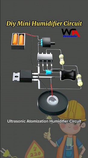Diy Mini Humidifier Circuit Using Atomizer #diyelectronics #electronicproject