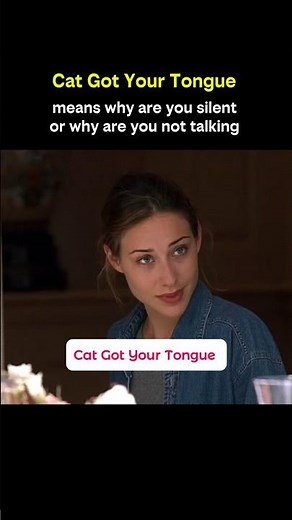 Cat got your tongue 😛 Fun English idiom explained.