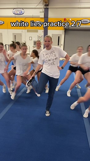 🤍 white lies practice 🤍 with only 4 more days until state, we are getting down to the little details and varsity continued to kill it tonight! #classof2023 #whitelies #whiteliescheer #cheerleadersoftiktok #barlowcheer #bsom #spirt #varsitycheer #brandis #fyp #roadtostate