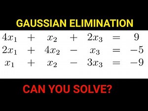 Solve Using Guasian Elimination with Backward Sunstitution. Linear Algebra