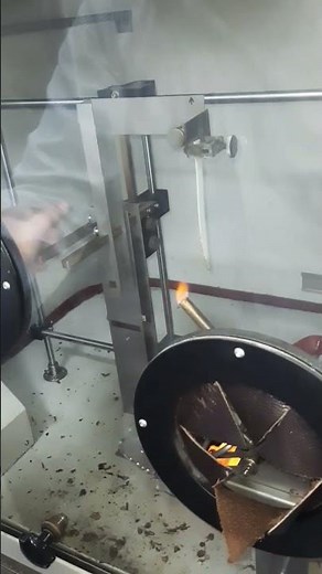 Testing of fire retardant polymer # UL94 testing procedure Grad#machine #polymer #trending