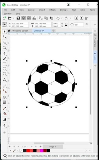 ⚽ CorelDRAW Football Design | Creative 3D Football in coreldraw #viral #viralshorts