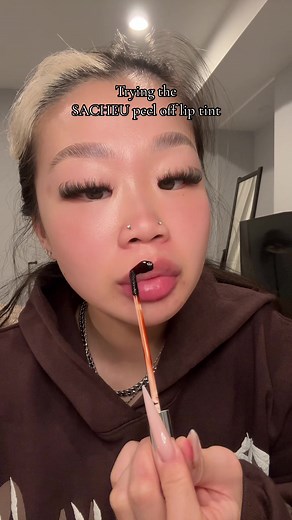 SACHEU Peel Off Lip Liner Stain in Muah-Ve - Review & Tutorial