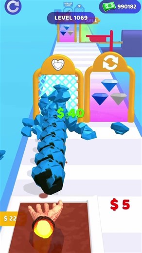 INSANE!! Gem Stack Run 1069 #gaming #gemstack #shorts