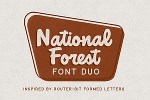 National Forest Font Duo, a Script Font by Rachel Kick