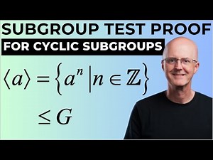 Prove ＜a＞ is a Subgroup of G with Subgroup Test