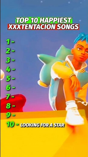 Top 10 happiest XXXTENTACION songs #riplegends #youtubeshorts