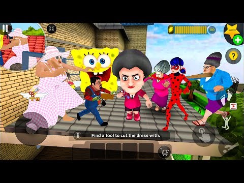 Scary Teacher 3D: Multi Characters Most EPIC FAILS! 😱 SpongeBob vs Miss T
