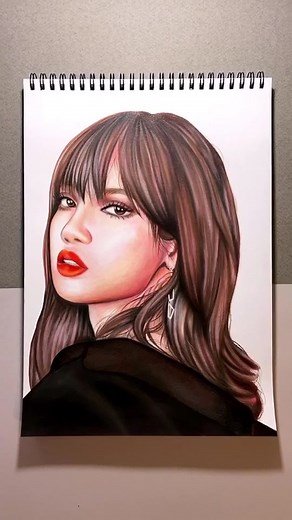 Portrait Drawing Process in Spiral Sketch Pad