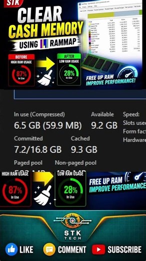 Boost PC Speed in 10 Seconds 🚀shorts rammap | Clear RAM Cache & Speed Up #SpeedUpPC #ClearCache