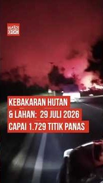 Kebakaran Hutan & Lahan Capai 1.729 Titik Panas