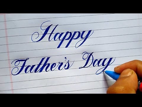 Happy Father's Day writing style | Father's day in Cursivewriting