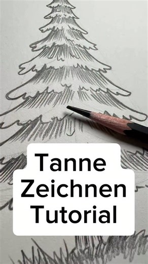 DrawTut on Instagram: "🌲 Tanne zeichnen Tutorial – das kannst du sicher mit mir mitzeichnen! Probiere es aus und lerne Schritt für Schritt, wie du eine Tanne mit klaren Linien und einfachen Schattierungen zeichnest. Ein tolles Naturmotiv für dein Skizzenbuch! ✏️ 👉 Folge mir für mehr Tutorials und Zeichenideen! #zeichnenlernen #tannezeichnen #naturzeichnen #zeichenidee #skizzierenlernen drawtut"