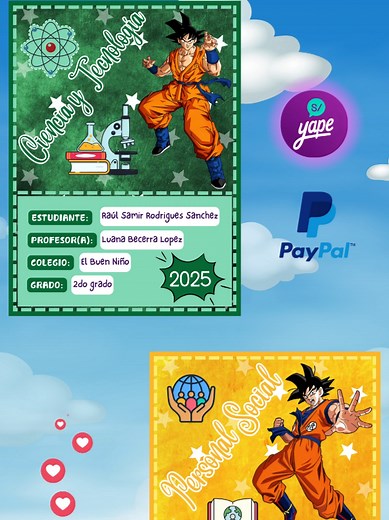 Carátulas de Goku para imprimir fácilmente