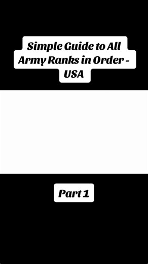Simple Guide to All Army Ranks in Order - USA | Part 1 #army #ranks #usa #fyp