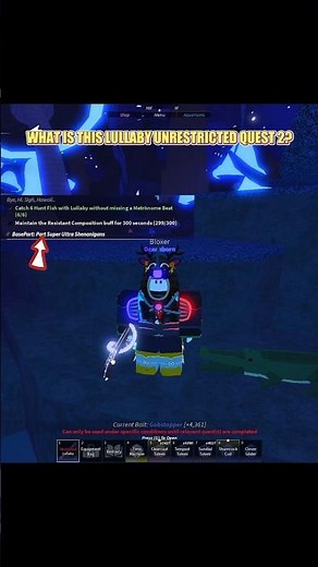 Lullaby unrestricted quest 2 #fisch #roblox #johngaming