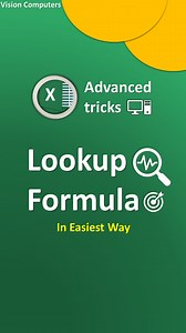 9.1K views · 69 reactions | Lookup formula in Excel ✅ Easy trick  . . #Excel #exceltips #exceltricks #exceltutorial #excel #exceltipsandtricks #excelhacks #exceltutorials #msexcel #ExcelForBeginners | Vision Computers | Facebook