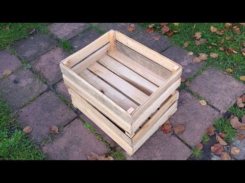DIY Wooden Crate Box for fruits and vegatables