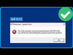 How To Fix MSVCR110.dll is Missing from computer Error in windows 11/10/8/7 (2025)