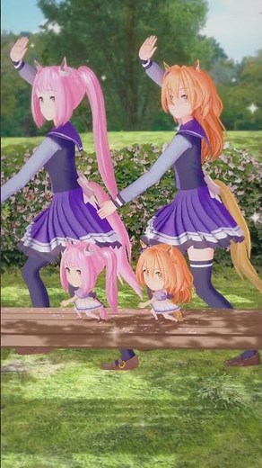 【MMDウマ娘】モブウマ娘でさくゆいたいそう(ブリッジコンプ/ネレイドランデブー)【コイカツMMDD】#Shorts