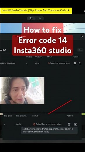 Go n Go Insta360 | How to Fix Error Export or error code 14 Insta360 Studio #insta360studio #shorts