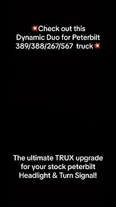 Check out this dynamic duo for the Peterbilt 389/388/267/567 trucks - the ultimate TRUX upgrade for your stock Peterbilt headlight and turn signal! Turn signal lights are also available in Trux Dual Revolution💥 🔥Don't miss out on transforming your truck into a real head-turner. Email us 👉info@truxaccessories.com for more information🚚💨 Video & Install by SemiCasual🔥 #truxaccessories #Trux #dieseltrucks #diesel #peterbilt #trucking | TRUX Accessories