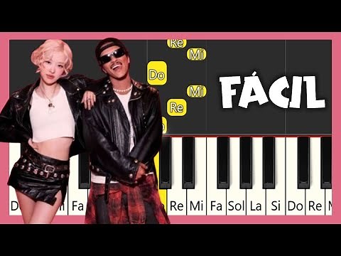 ROSÉ & Bruno Mars - APT - EASY PIANO TUTORIAL - TUTORIAL DE PIANO FÁCIL