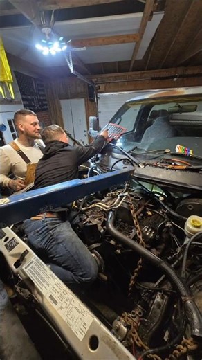 Ram 1500 engine swap from a 302 to a 318 #mopar #automobile #ram