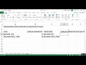 CARA MENGHILANGKAN SPASI GANDA DI MICROSOFT EXCEL