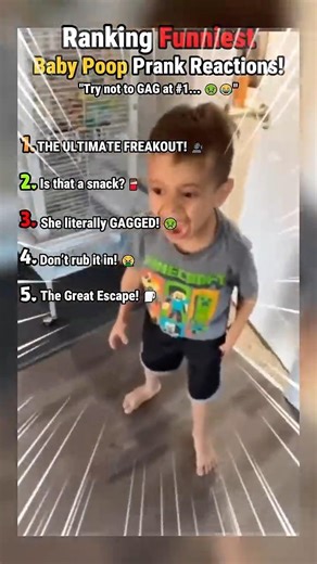 Ranking the Top 5 Funniest baby Poop Prank Reactions!