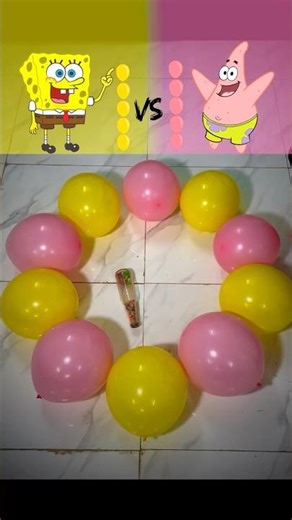SpongeBob vs Patrick, Whos more popular? #spongebob #patrick #cartoon #balloon