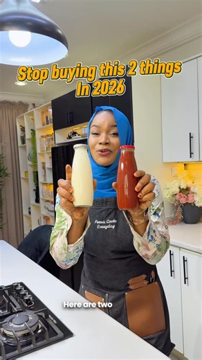 Nafisat Abdulrahim on Instagram: "Here are two things you should stop spending your money on in 2026 because it’s so easy to make .. I hope you found this useful ❤️ Ingredients (ketchup) Tomato paste, ginger, garlic, onion powder, brown sugar, vinegar, water. Blend smoothly using your @buchymix immersion blender.. Ingredients cooking cream Full cream, milk, garlic, and pepper powder, a pinch of salt, butter, and corn starch slurry"