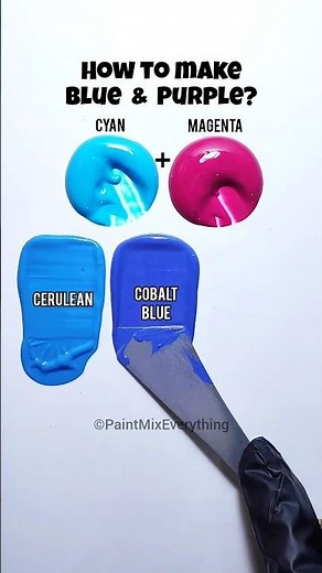 How to Make Blue & Purple Color? 💙💜 Satisfying Paint Mixing #shorts #colormixing #acrylicpaint