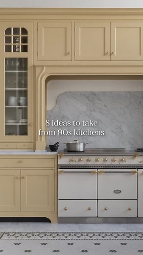 12K views · 225 reactions | We’re inspired by the 90s, with retro color palettes and freestanding furniture. #homesandgardens #90s #kitchen | Homes & Gardens Magazine | Facebook