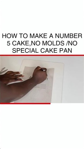 DIY Number 5 Cake Tutorial No Molds or Special Pans Needed #CakeDecorating #DIYBaking
