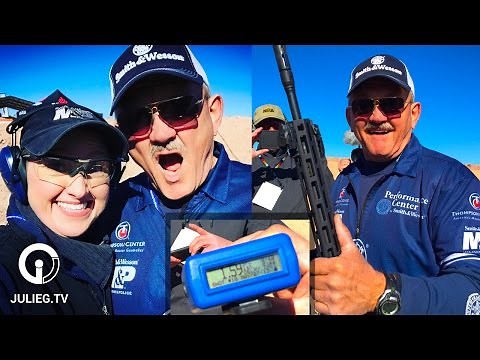 Jerry Miculek SHOT Show World Record with M&P15 & Rifle Speed Shooting | JulieG.TV