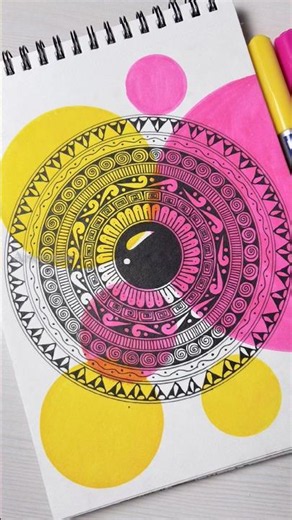 Unique Mandala Pattern For Beginners🌸🎀 #art #colors #mandala #shorts