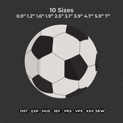Football Embroidery Design, Soccer Ball Machine Pattern, Athletic Sports (digital File) - Etsy