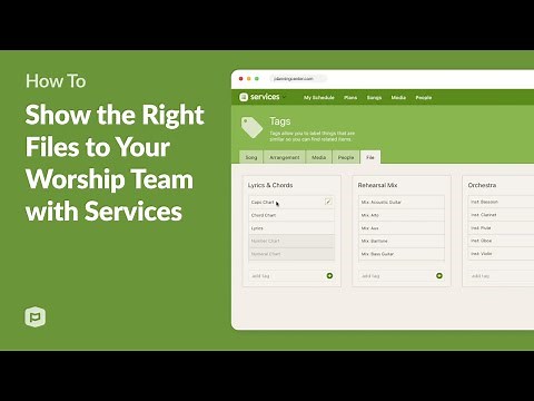 How to Show the Right Files to Your Worship Team in Planning Center Services
