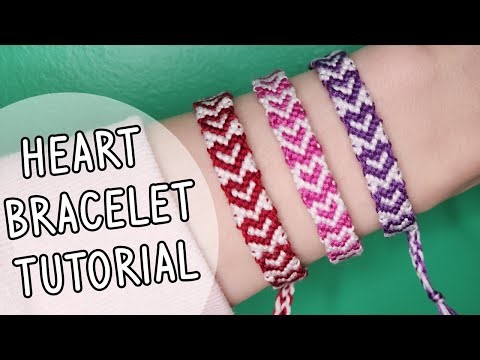 How to Make Heart Pattern Friendship Bracelet Tutorial | Macrame Tutorial