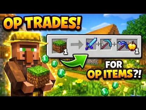 Minecraft, But Villagers Trade OP Items For Dirt 😳🔥
