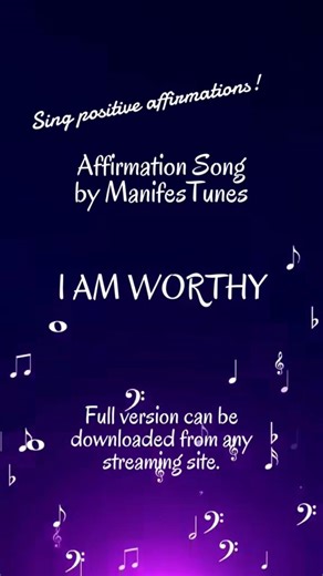 Struggling with self-worth? Seeing this powerful positive affirmation song to feel it and believe it