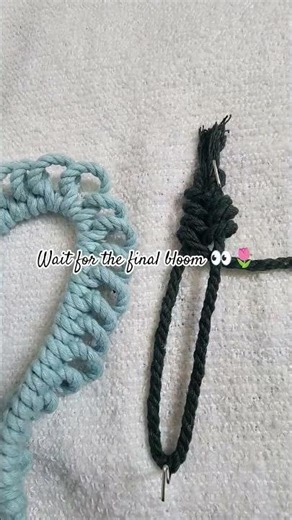 Easy Macrame Flower Tutorial ✨🧵 #macrame