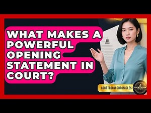 What Makes A Powerful Opening Statement In Court? - Courtroom Chronicles